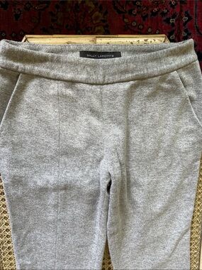 Sally LaPointe Light Heather Gray Knit Trousers